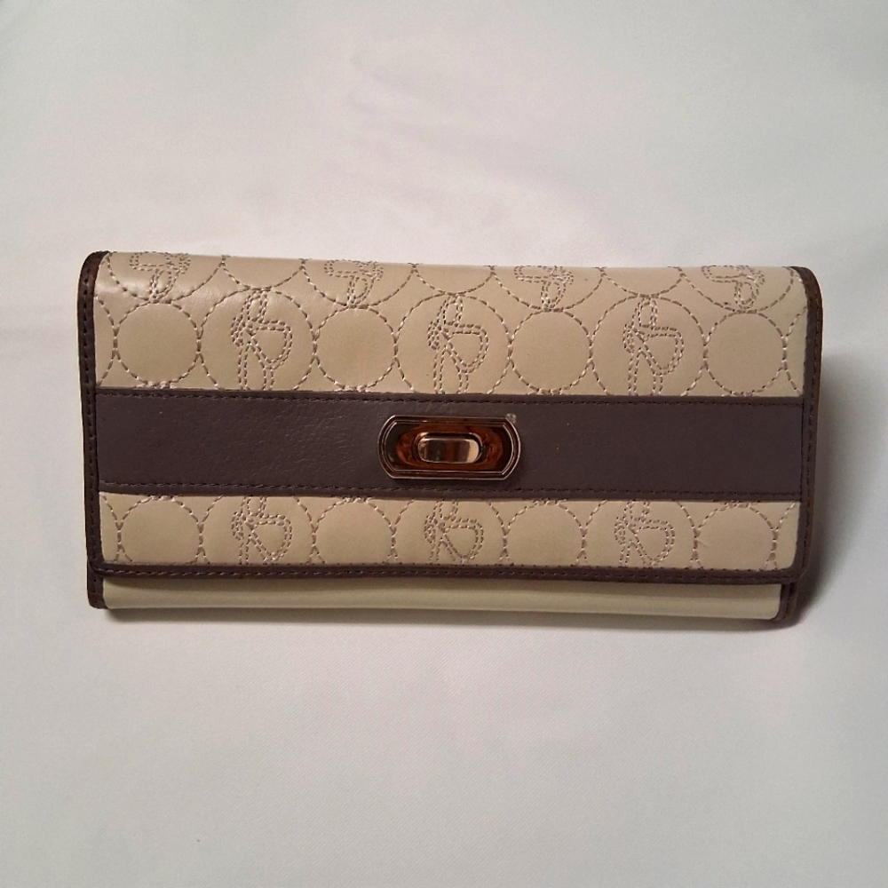 SEMBONIA Elegant Cream and Brown Women's Wallet